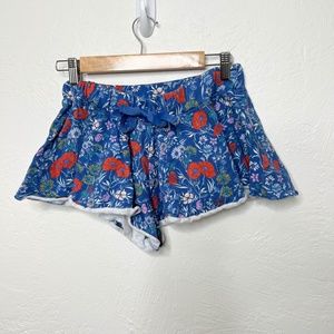Free People Blue Floral Women's Shorts